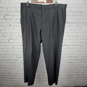 Pantalones de vestir Perry Ellis negros calce clásico a rayas frente plano recto 38x32 - Imagen 1 de 14