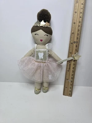 Mud Pie Ballerina Tooth Fairy Doll Brown Hair Brunette - Image 1 of 3