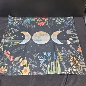 Botanical Moon Phase 19.5x19.5" Alter/Tarot Cloth - Picture 1 of 3