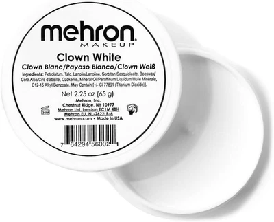 Mehron Makeup Clown White Professional Makeup (2.25 Oz)