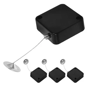 4 Pezzi Lucchetto Cavo di Sicurezza Retrattile Supporto Acciaio Inox Corda Antifurto - Foto 1 di 20