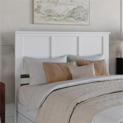 Pemberly Row Queen Wood Panel Headboard with Device Charger in White - Image 1 of 4
