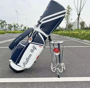 Malbon Stand Caddie Bag Navy Weiß 5 Abschnitte Neu - Bild 1 von 5