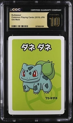 ✨✨ CGC PRISTINE 10 BULBASAUR OLD MAID PLAYING CARDS 2019 JAPANESE POKEMON CARD - Image 1 of 2