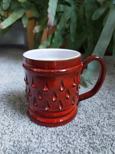 Taza italiana Bitossi Franco fresa taza rara 10 cm de alto naranja/rojo - Imagen 1 de 4