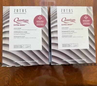(2) Zotos Quantum Extra Body Acid Perm Нормальный Тонированный Аромат Волос - Свежий НОВЫЙ Запечатанный - Изображение 1 из 4