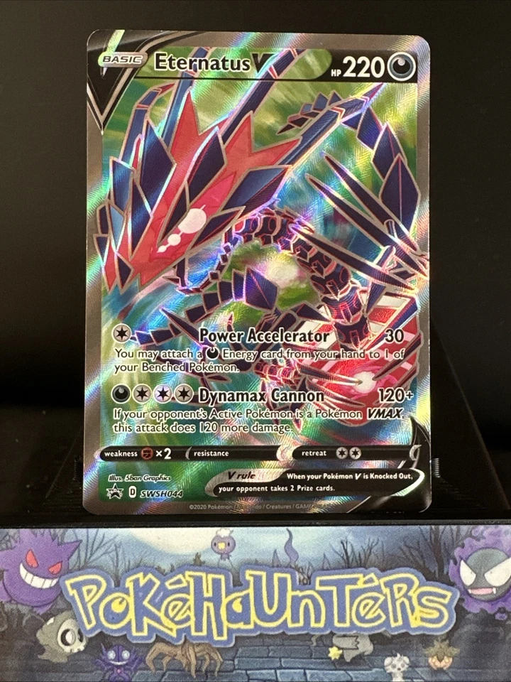 Pokemon Card Eternatus V SWSH044 Sword & Shield Full Art Ultra Rare Promo L/P - Image 1 of 4