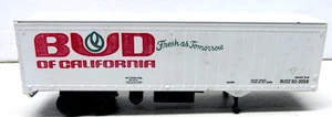 RTR BUD of CALIFORNIA 40' SEMI TRAILER-HO=1/87 ATHEARN,BUILT-PIG YARD/DISPLAY - Picture 1 of 10