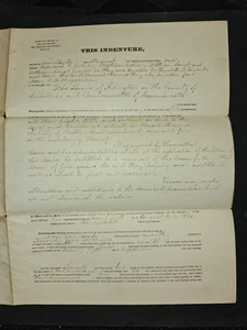 1881 Dio Lewis Lease Indenture firmato con 7 sigilli Boston Sohier Trustees - Foto 1 di 3