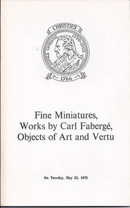 CHRISTIE’S RUSSIAN FABERGE MINIATURES SNUFF BOXES SILVER VERTU Catalog 1972 - Picture 1 of 1