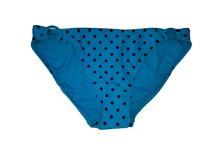 DKNY blue polka dot bikini bottom size M swimsuit new - Picture 1 of 4