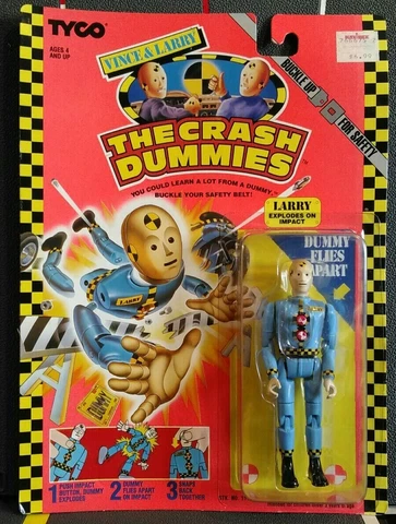Vintage Tyco Incredible Crash Dummies 1991 Larry  MOC!  NM! Cover