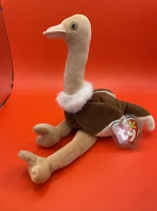 Neuwertige TY Beanie Baby - STRETCH the Ostrich (6,5 Zoll) - Bild 1 von 6