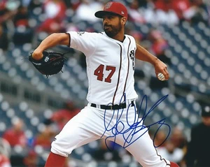 Autographed GIO GONZALEZ Washington Nationals  8x10 photo- COA  - Picture 1 of 1