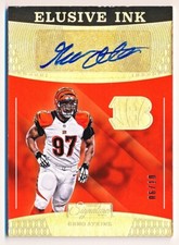 2015 Donruss Signature Series Geno Atkins Elusive Ink Gold Auto #EI-GA (06/10)