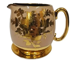 SADLER ENGLAND - Brocca latte vintage oro e verde 24 oz - Foto 1 di 7