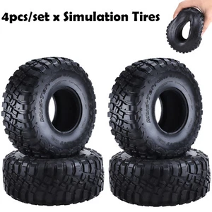 4pcs/set Simulation Pneu Gummi Rad NEU für 1/10 TRX4/90046/90047/D90/D110 RC Car - Bild 1 von 6