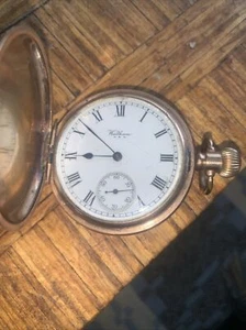 Reloj Bolsillo Hunter Waltham Completo Chapado en Oro Circa 1906 - Imagen 1 de 4