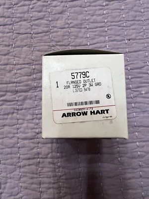 AH Arrow Hart 20A 125V Hubbell 5779C Flanged OUTLET 947B  - Image 1 of 2