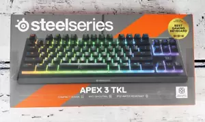 STEELSERIES APEX 3 TKL RGB GAMING KEYBOARD Tenkeyless Compact Form Factor - Picture 1 of 6