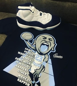 Shirt Match Jordan 11 Win Like 82 Midnight Navy - Make it Happen Tee - Picture 1 of 2