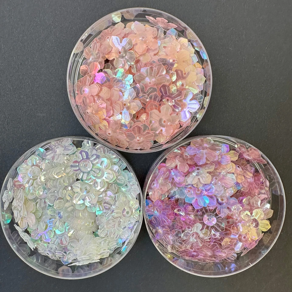 Flower Cup Sequins/Loose 100 x 13.5 mm, in 5 colours. Sewing/Costume/Crafts. - Image 1 of 1