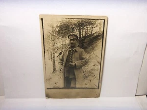 Cartolina militare esercito tedesco epoca prima guerra mondiale vera foto soldato - Foto 1 di 2