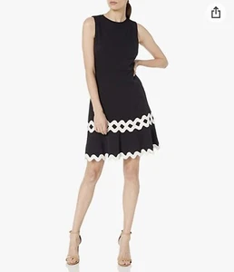 Julia Jordan Größe 22 W schwarz ärmellose Passform & Flare Kleid Party Büro Flirty - Bild 1 von 12