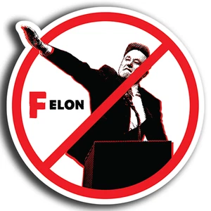 F Elon Vinyl Aufkleber Abziehbild - 5 Zoll lustiger Verbrecher Anti Elon Moschus Autoaufkleber Laptop - Bild 1 von 6