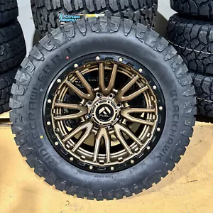 5) 20x10 Fuel D681 Bronze Rebel Wheels 35" RT Tires 6x5.5 Ford Bronco TPMS - Picture 1 of 5