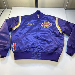 Vintage LOS ANGLES LA LAKERS 1988 STARTER NBA BASKETBALL SATIN JACKET Sz L - Picture 1 of 10