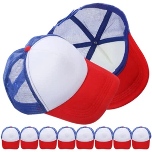 10 Pcs Blank Mesh Baseball Cap Dad Men and Women Sublimation Hats - Picture 1 of 12