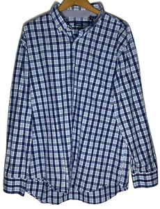 IZOD Men's Big/Tall Grey/Black/White Check Long Sleeve Shirt - Size XXL - Picture 1 of 7