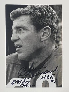 Chuck Bednarik Signed 4x6 Photo Eagles HOF Autograph - Picture 1 of 1
