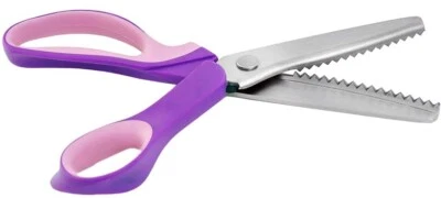 1 Peice of Zigzag Stainless Steel Handled Professional  Fabric Craft Scissor - Image 1 of 4