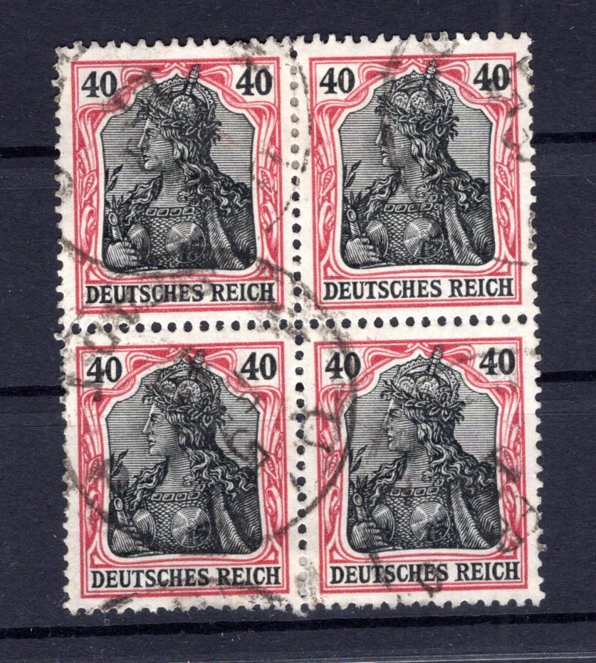 Impresión de la Paz Dr-Germania 90I Bloque de Cuatro Matasellos (AA5798 Foto 1 de 1