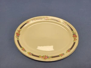 Vintage Hall USA Heavyweight Platter Serving Dish Blue Bouquet Pattern 11.5" - Picture 1 of 8