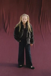 NWT ZARA FAUX FUR JACKET KIDS 8-9 - Picture 1 of 6