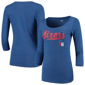 Camisa para mujer Philadelphia 76ers Royal manga 3/4 - Imagen 1 de 1