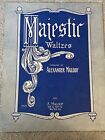 1909 MAJESTÄTISCHE Walzer antike Noten KLAVIER SOLO von Alexander Maloof