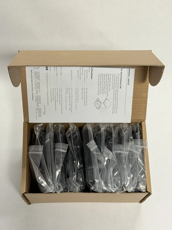 Lot of 10 EXTRON 101-001-01 ZIPCLIP 200/10 MOUNTING HARDWARE - Image 1 of 3