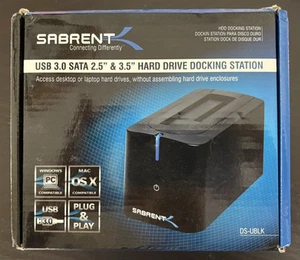 Sabrent USB 3.0 to SATA External 2.5/3.5" Hard Drive Docking Station DS-UBLK - Afbeelding 1 van 7
