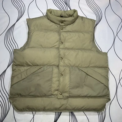 Vintage LL Bean Goose Down Puffer Vest Men’s XL Long Brown Jacket Quilted USA - Image 1 of 4