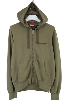 DIESEL s-Ginn-Capucha-Zip-Ind Sudadera con Capucha Para Hombre MEDIANA Cremallera Completa Logo Bolsillo Reparado Foto 1 de 4