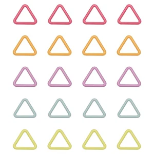 Crochet Stitch Markers, 20Pcs Knitting Markers Pin Triangle, Multicolored - Imagen 1 de 6