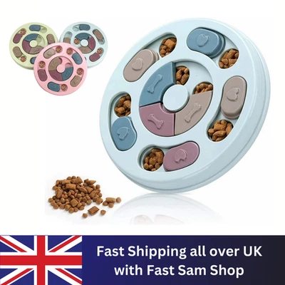 Pets Interactive Puzzle Slow feeder Treat Feeding Bowl for Training Cats Dogs - Image 1 of 4