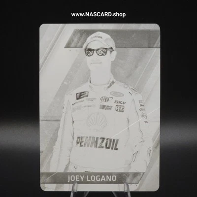 2017 Panini Absolute - #80 Printing Plate Black Joey Logano 1/1 - Image 1 of 2