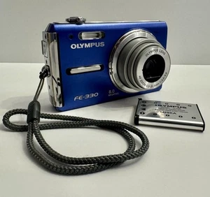 OLYMPUS FE-330 Azul Con Batería - Imagen 1 de 17