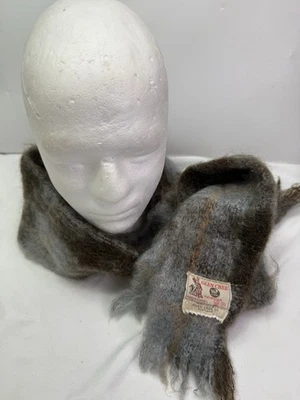 Vintage Glen Cree 100% Mohair Scarf Scotland Gray 56” - Image 1 of 4