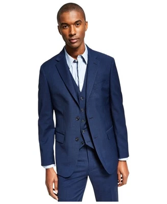 Tommy Hilfiger Mens Modern fit Suit Jacket Blazer 44 S Navy Blue Solid Stretch - Image 1 of 4